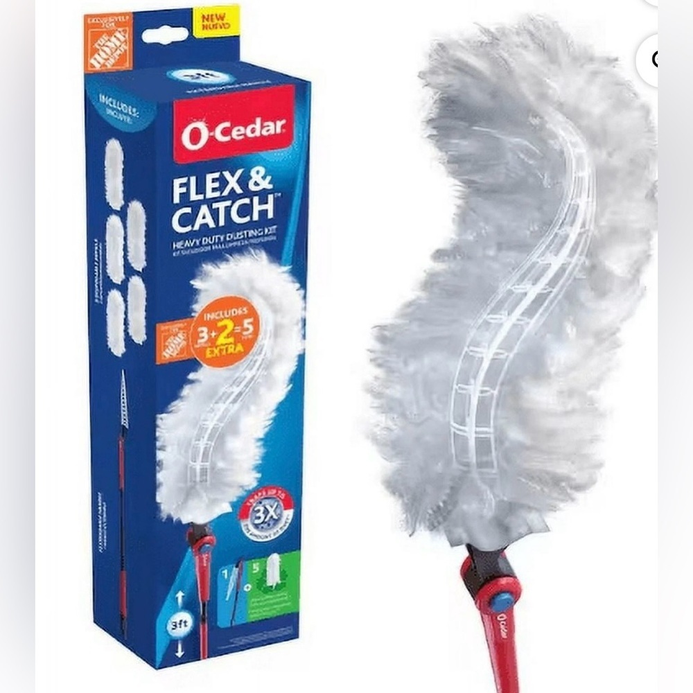Flex & Catch Heavy Duty Dusting Kit (3 ft. Handle Plus 5 Refills)